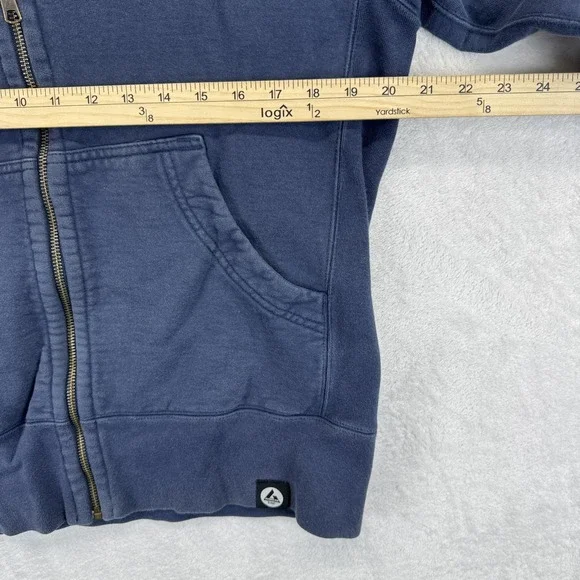 American Giant Hoodie Mens Small Navy‎ Full Zip Heavyweight Cotton Made in USA - Picture 4 of 7